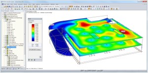 Doorbuiging gescheurde toestand van een betonnen gebouw
